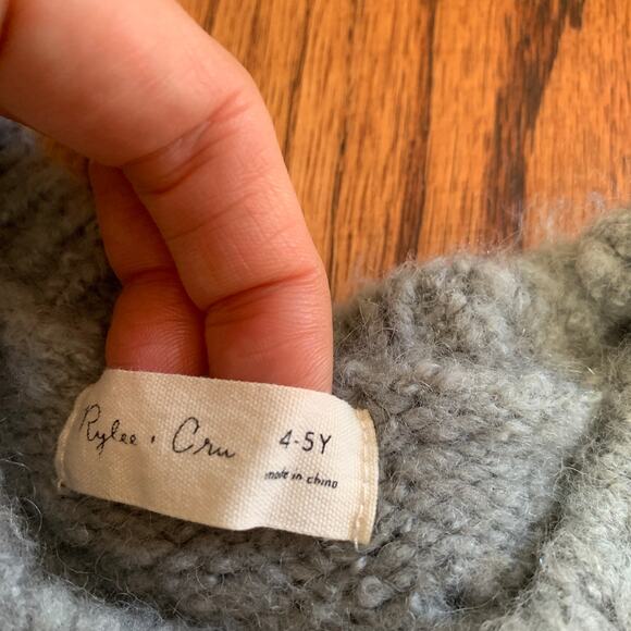 Rylee + Cru Balloon Sweater | Dusty Blue | Size 4-5 Years - Picture 10 of 11